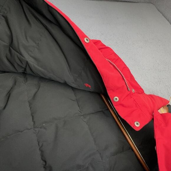 Polo Ralph Lauren Jacket Mens Large Black Red Down Reversible Puffer Winter Coat - Picture 10 of 16